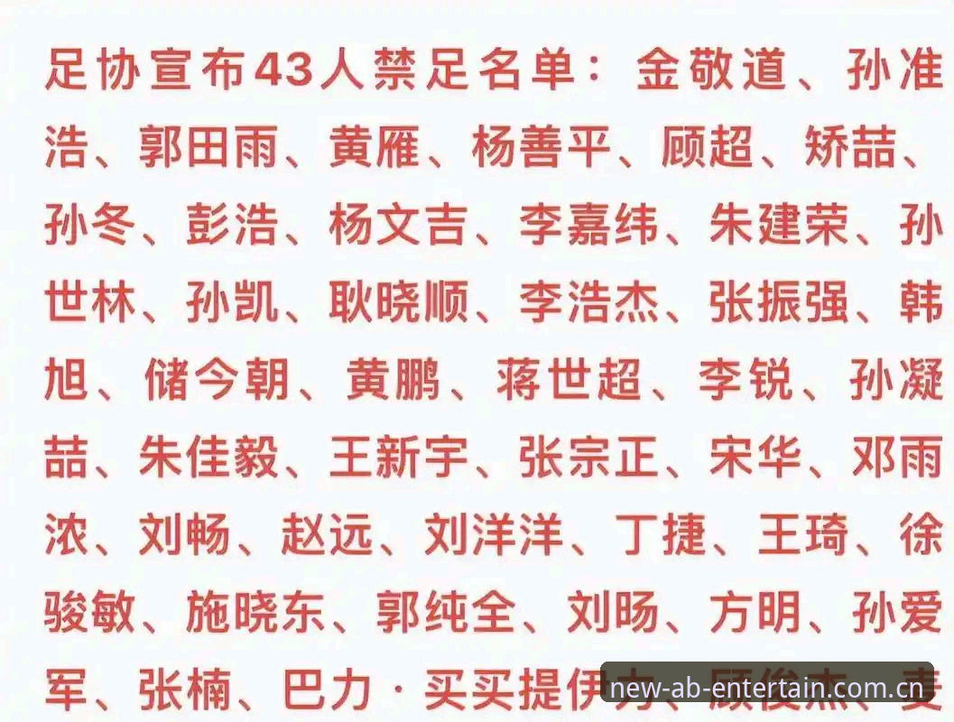 ab娱乐账号注册 足协禁足名单深度解析:17人终身禁赛 vs 48人分级处罚,AB娱乐官网对比分析